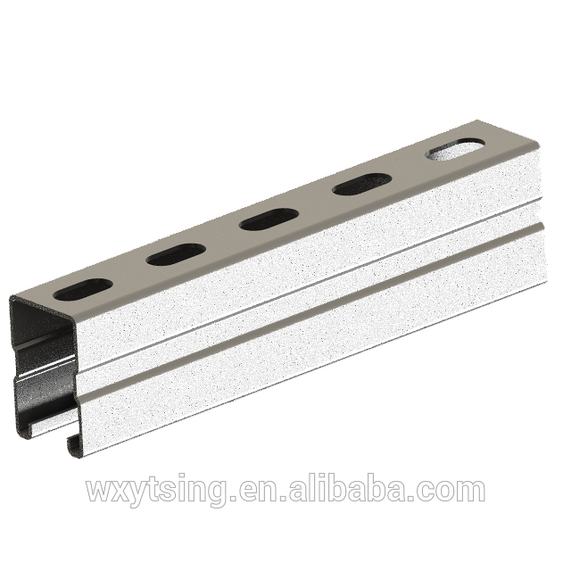 YD-MP-2073 41X62MM Anti-Seismic Bracing System Iron Perforated C Steel C Purlin