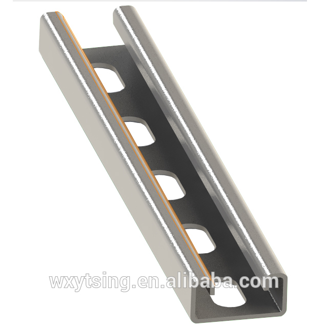 YD-MP-2041 41X21MM Anti-Seismic Bracing System HDG Perforated C Bracket C Beam