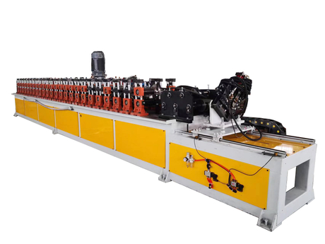 Rack Shelf System C Shape Post Roll Forming Machine With Punching Holes 